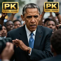 angry barack obama shooting and terrorizing people in the hood, 8k resolution, full HD, cinematic lighting, award winning, anatomically correct