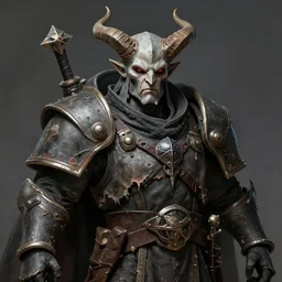 cultist of chaos with horns. calm face. dressed in a ripped mantle, robe. warhammer style, character concept art, sharp detailed face, extremely high details, artstation contest winner, masterpiece, art by slawomir maniak, chris rahn