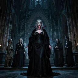 mary elizabeth winstead as a vampire in a gothic cathedral at night, gloomy, horror photography by artgerm and alphonse mucha and ross tran and greg rutkowski.