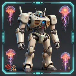 the rebelion of the mech design only! 2 0 5 0 s retro future art 1 9 7 0 s science fiction borders lines decorations space machine, mech, robot. muted colors. by jean - baptiste monge, ralph mcquarrie, marc simonetti, 1 6 6 7. mandelbulb 3 d, fractal flame, jelly fish, coral, cinematic lightning