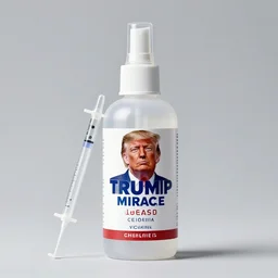 Photo of Donald Trump's miracle bleach and light injection, product photography