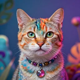 psychedelic cat