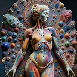 dreamscape, female, luis ricardo falero, vivid colors, anatomical, highly detailed sculpture, intricate detailed, ommatidia, 8 k, cinematic atmosphere, post - processing