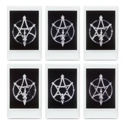 collage of polaroid photographs of satanic symbolism