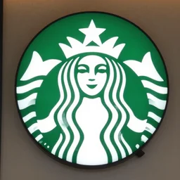 a full portrait photo of real - life starbucks logo, f / 2 2, 3 5 mm, 2 7 0 0 k, lighting, perfect faces, award winning photography.