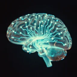 a 2 8 mm macro photograph of a brain covered in glowing circuits, photography, film, film grain, canon 5 0 mm, cinematic lighting
