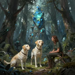 labradorite forest, art by artgerm and greg rutkowski and magali villeneuve, d & d, fantasy, highly detailed, digital painting, trending on artstation, concept art, sharp focus, illustration