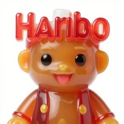 detailed photograph portrait of king of candy mr harry haribo