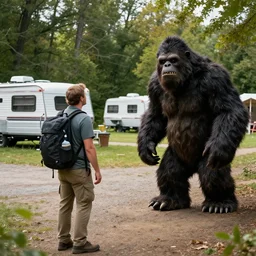 A hiker encounters a Scary Sasquatch at a trailer park in Ohio