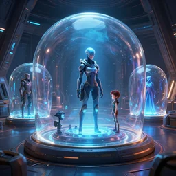interior shot with glass domes cryosleep inside spaceship starship mothership mass effect andromeda krogan base wallpaper 3 d pixar disney digital cgi rtx hdr painting bioluminance alena aenami artworks in 4 k by jesper ejsing, feng zhu and loish beeple, by thomas kinkade