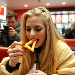 paparazzi photo of internet celebrity jeffree star eating mcdonald's