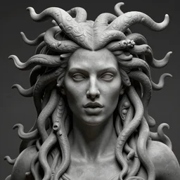 the eternal damnation of medusa, photo, portrait, 3d, grotesque, harryhausen, clash of the titans, terrifying, high details, intricate details, by vincent di fate, artgerm julie bell beeple, 90s, Smooth gradients, octane render, 8k, High contrast, duo tone, depth of field, very coherent symmetrical artwork