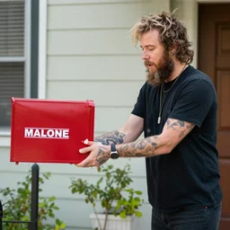 post malone delivering mail