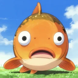 a giant 3 eyed carp by kentaro miura