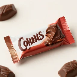 chocolate candy bar packaging, modern style, very appealing, marketing photo