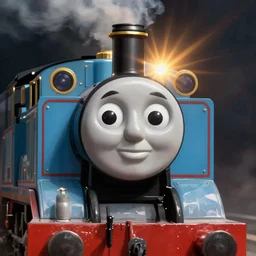 thomas the tank engine as the face of god