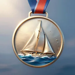 phantom list, medal, badge, medal, metal, ride the wind and waves, sail, set sail, ocean, take off, digital art, hat, rendering, technology, sunlight