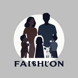 family fashion logo, flat art, vector design