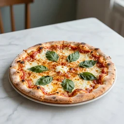 Pizza on a table, by Claude Monet