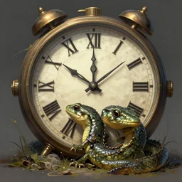 a 🐲 ensnared in ⏳ by james gurney, unreal engine :. 3, highly detailed and intricate, beautiful illustration