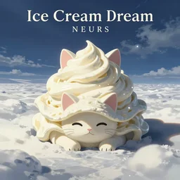 album cover art for ice cream dream nekos by akihiko yoshida