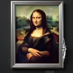 the mona lisa in an astronaut suit