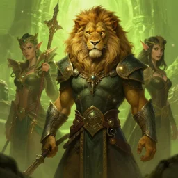 epic professional digital art of male troll lion mage, chartreuse ambient light, painted,, heroic, mythic, detailed, intricate, leesha hannigan, wayne haag, reyna rochin, ignacio fernandez rios, best on artstation, cgsociety, epic, stunning, gorgeous, much wow, cinematic
