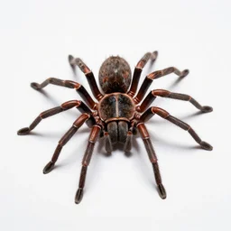 gentle spider, professional studio photo, full body, isolated on a pure white background, centered, entire subject in frame, sharp focus, soft studio lighting