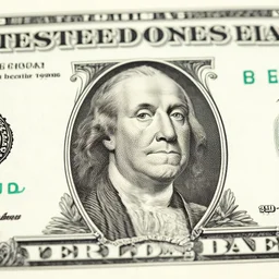 1 dollar us banknote with bill gates face