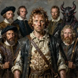 tony robinson as baldrick in blackadder. medieval dirty and grimy servant. historic portrait from the elizabethan era. oil painting, highly detailed, centered, digital painting, artstation, concept art, smooth, sharp focus, illustration, artgerm, tomasz alen kopera, peter mohrbacher, donato giancola, joseph christian leyendecker, zdzisław beksinski, drew struzan, hell demons