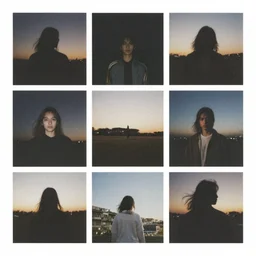 modern collage graphics album cover, no text, no watermark, film soft lighting sharp