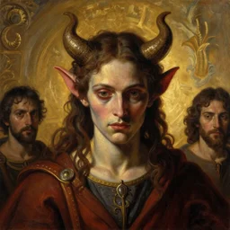 Biblical deceiving devil portrait, atmospheric lighting, painted, intricate, volumetric lighting, beautiful, rich deep colours masterpiece, golden hour, sharp focus, ultra detailed, by Leesha Hannigan, Ross Tran, Thierry Doizon, Kai Carpenter, Ignacio Fernández Ríos