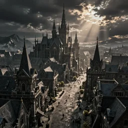 street view, dark souls town.