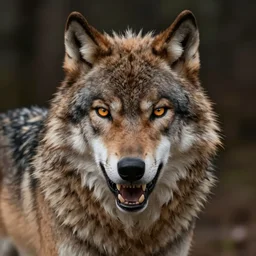 an angry wolf, art by lu. men studio