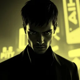 pulp fiction hd fujifilm superia portrait photo of leon the professional in style of the movie sin city, ambient occlusion