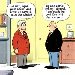 a cartoon, in the style of marcel gotlib