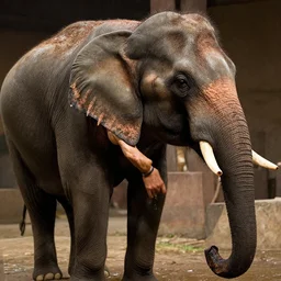 nic cage covered in sweat while lifting an elephant