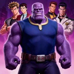 the notorious b. i. g. as a hungry thanos animation pixar style, shaded lighting poster by magali villeneuve, artgerm, jeremy lipkin and michael garmash, rob rey and kentaro miura style, trending on art station
