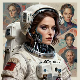 hyperrealistic portrait of a woman monster astronaut, sofia coppola, cybernetic details, well lit, intricate abstract. gucci style, intricate artwork, high detail, figurative art, multiple exposure, poster art, 3 d, by stanley kubrick and tooth wu and wlop and beeple, realistic, hyperdetailed, 8 k resolution.