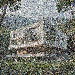 colossal brutalist house on a secluded mountain with trees around