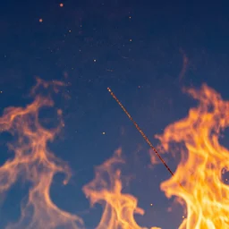 the sky full of candies of fire