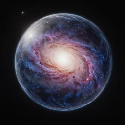 a rendered maybe with a galaxy inside, Realistic, unreal engine, realistic fantasy, space , 3d render