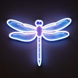 neon sign dragonfly