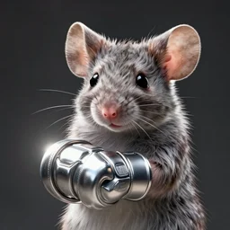 a tiny mouse with a huge power glove, bust shot, smooth, intricate, elegant, power aura, digital painting, artstation, concept art, sharp focus, illustration, art by justin gerard and josan gonzalez, high contrast