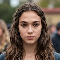 a masterpiece portrait photo of a beautiful young woman who looks like an eskimo gal gadot, symmetrical face, random background scene