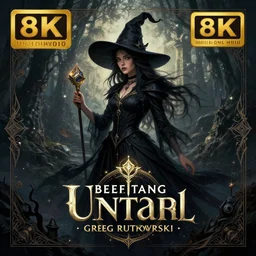girl witch, fine art, awesome fantasy book cover on pinterest, award winning, dark fantasy landscape, fantasy magic, intricate, elegant, sharp focus, cinematic lighting, highly detailed, digital painting, concept art, art by wlop and artgerm and greg rutkowski, masterpiece, trending on artstation, 8 k