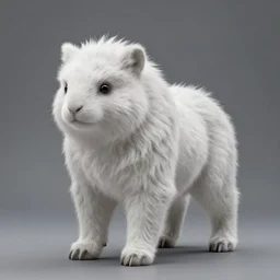 A four-legged monster, white fur, by greg rutkowski