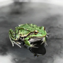 zen, frog on the pond, ink