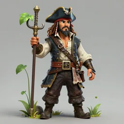 fantasy plant pirate, highly detailed, digital art, sharp focus, trending on art station