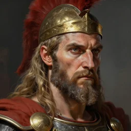 spartan warrior king leonidas, concept art, detailed face, fantasy, highly detailed, cinematic lighting, digital art painting by greg rutkowski